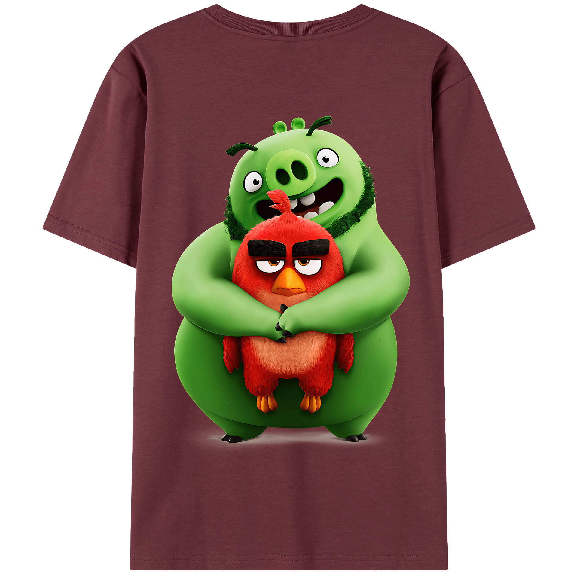 （画像用） Angry Birds アングリーバード 綿100％半袖Tシャツ（背面プリント）